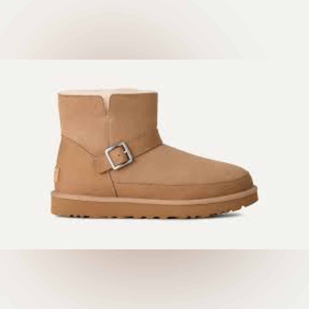 UGG Bellina Cream/Brown Winter Boot Sz 11 Womenss